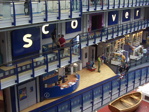 Two balcony levels of the Newcastle Discovery Museum.