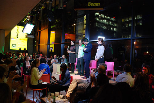 The Dana Centre audience listening to the speakers.